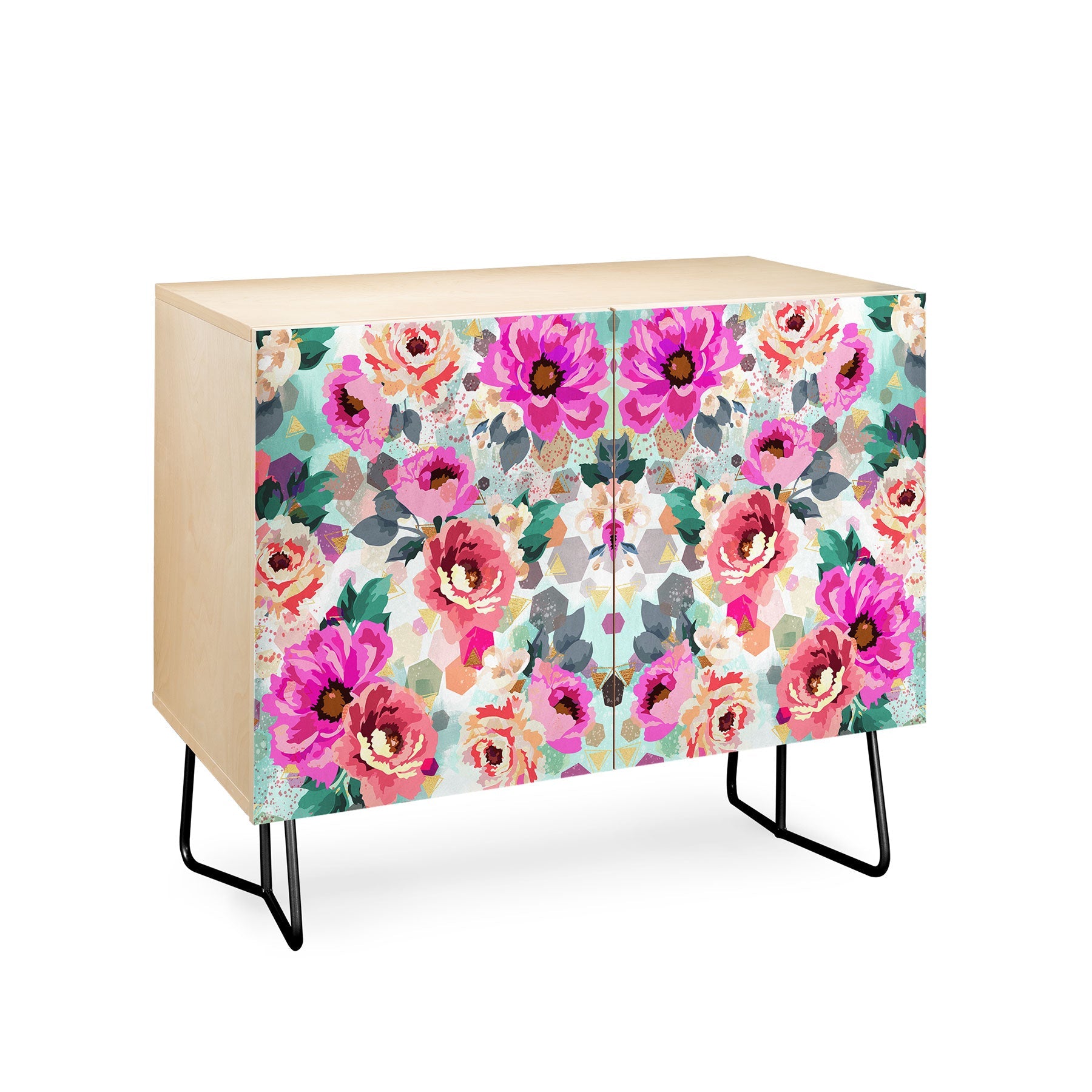 Marta Barragan Camarasa ABSTRACT GEOMETRICAL FLOWERS Credenza