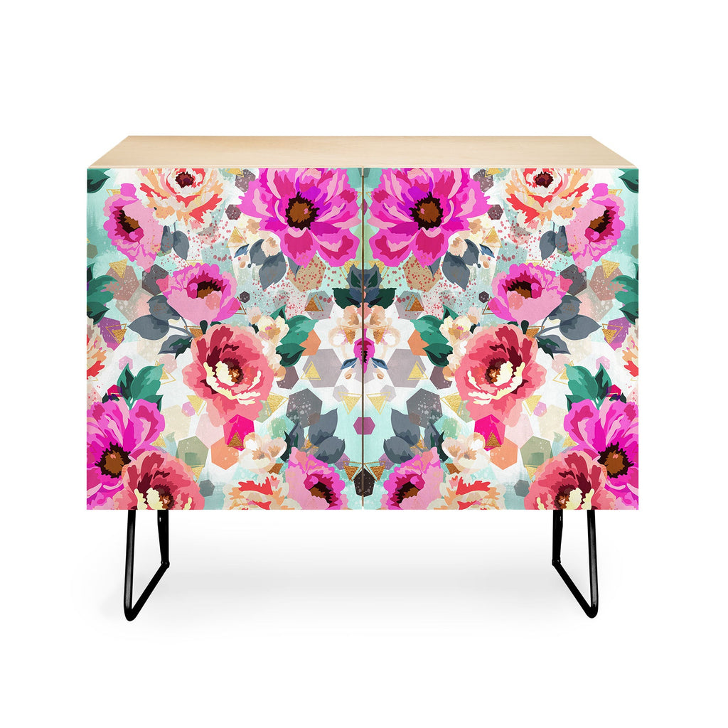 Marta Barragan Camarasa ABSTRACT GEOMETRICAL FLOWERS Credenza