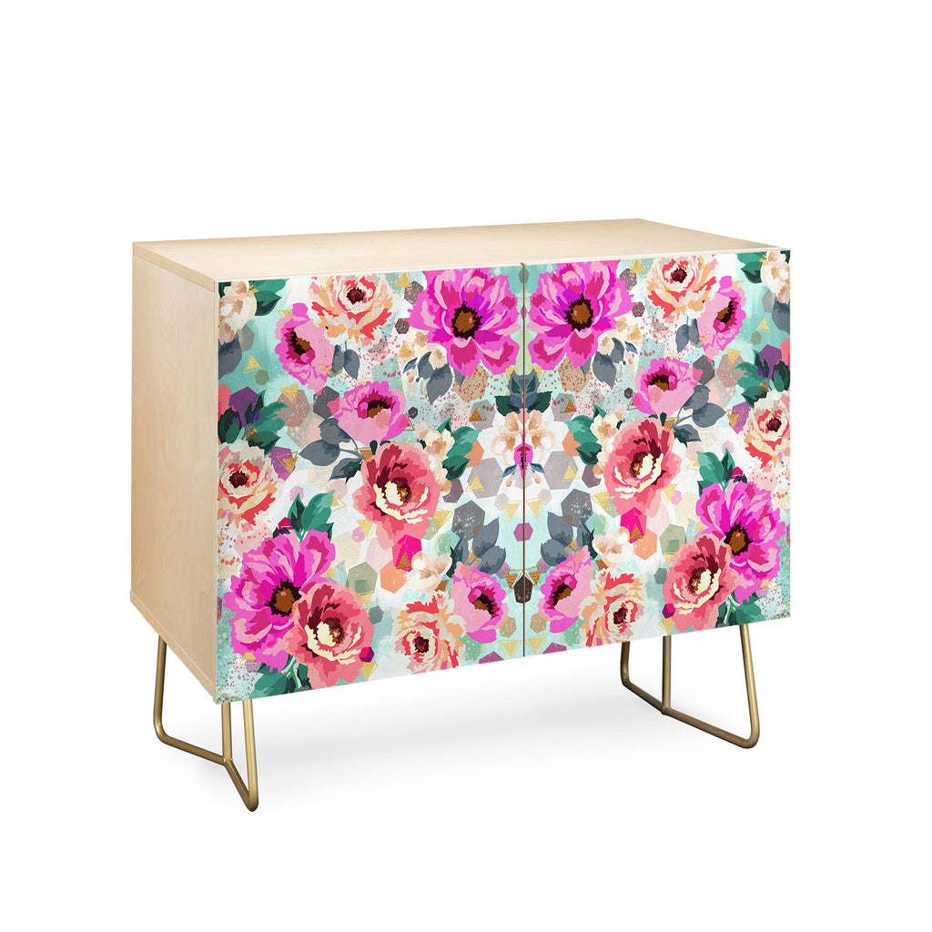 Marta Barragan Camarasa ABSTRACT GEOMETRICAL FLOWERS Credenza