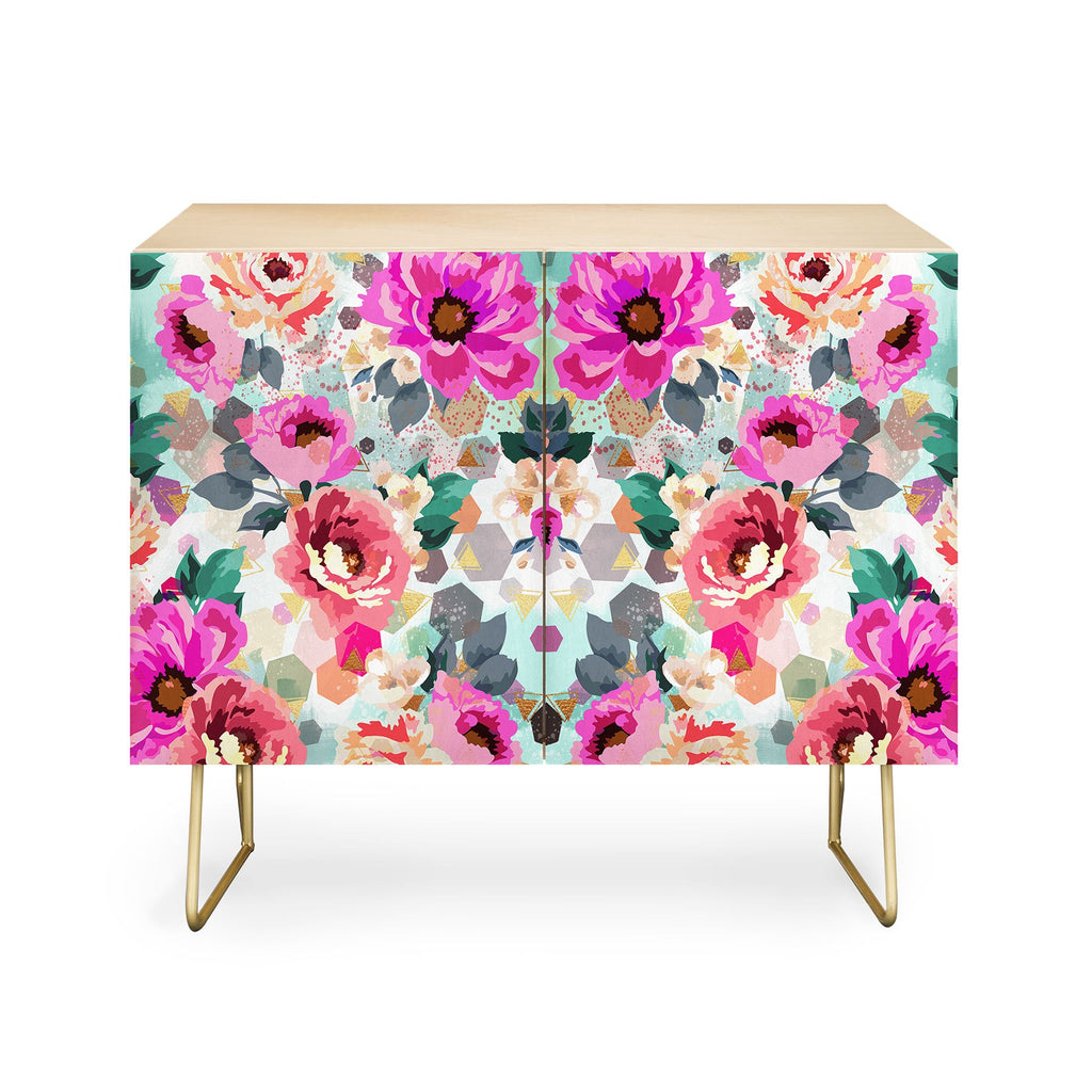 Marta Barragan Camarasa ABSTRACT GEOMETRICAL FLOWERS Credenza