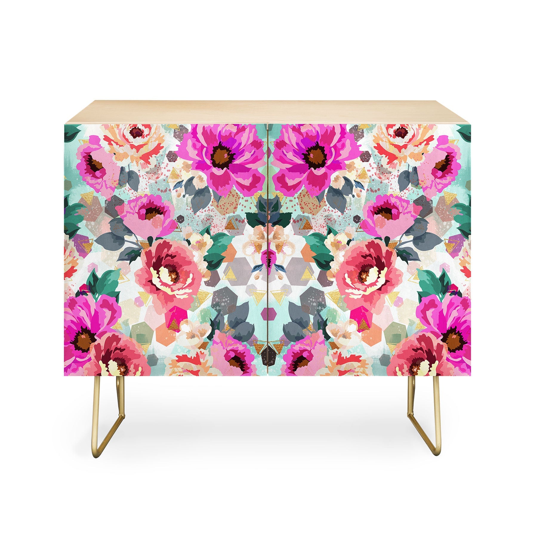 Marta Barragan Camarasa ABSTRACT GEOMETRICAL FLOWERS Credenza