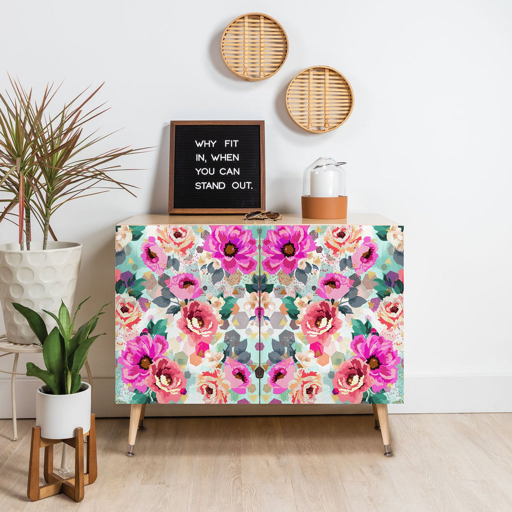Marta Barragan Camarasa ABSTRACT GEOMETRICAL FLOWERS Credenza