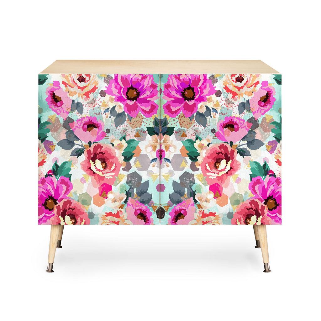 Marta Barragan Camarasa ABSTRACT GEOMETRICAL FLOWERS Credenza