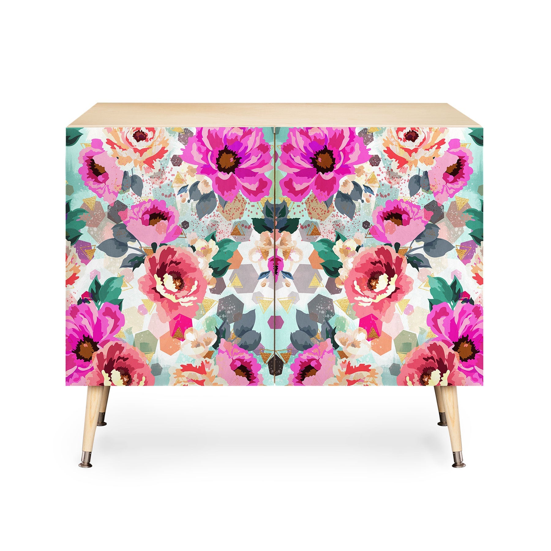 Marta Barragan Camarasa ABSTRACT GEOMETRICAL FLOWERS Credenza