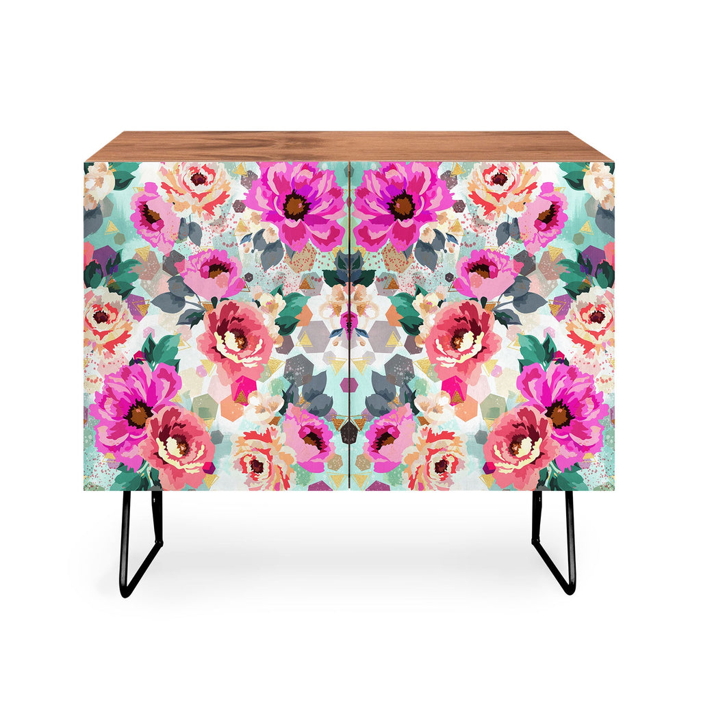 Marta Barragan Camarasa ABSTRACT GEOMETRICAL FLOWERS Credenza
