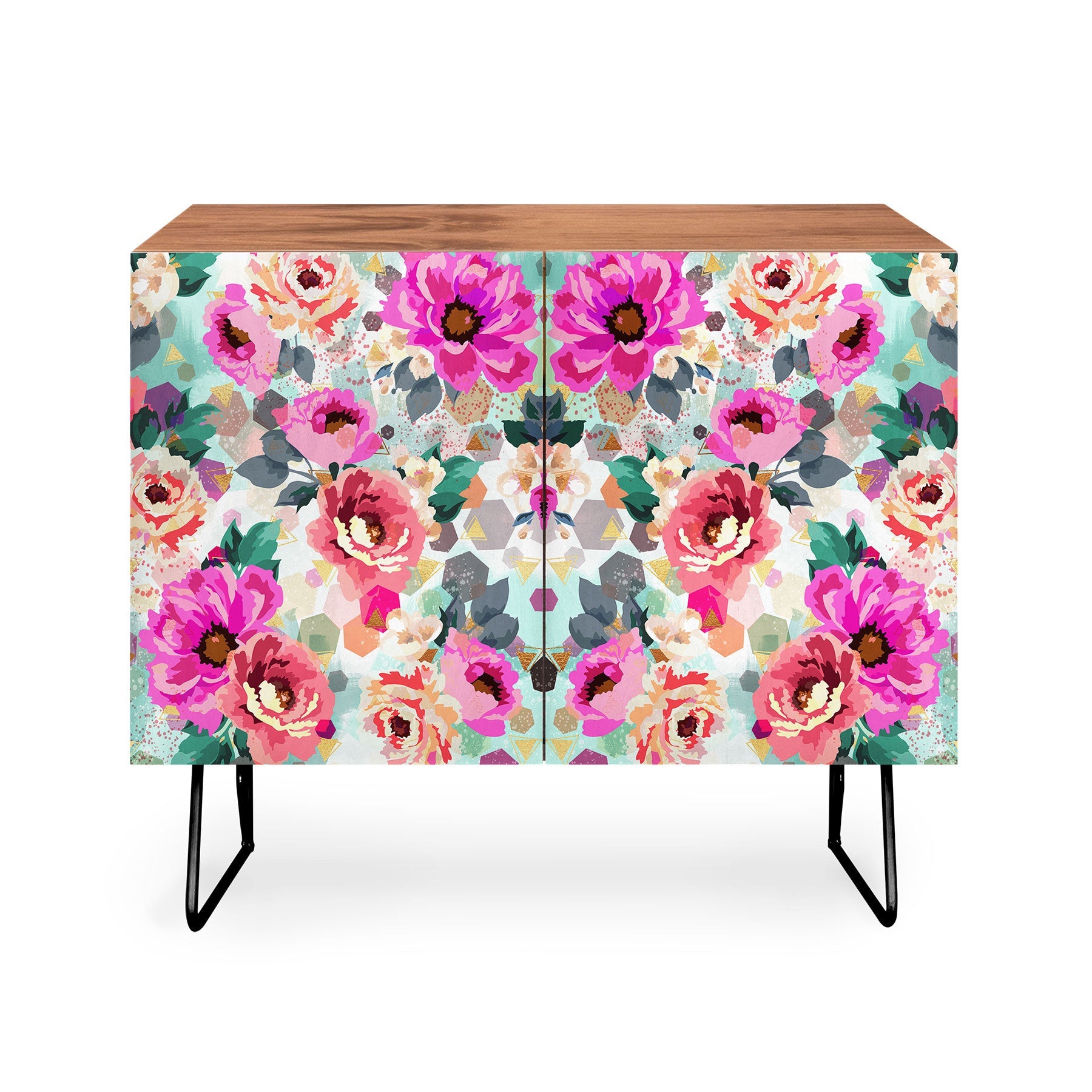 Marta Barragan Camarasa ABSTRACT GEOMETRICAL FLOWERS Credenza