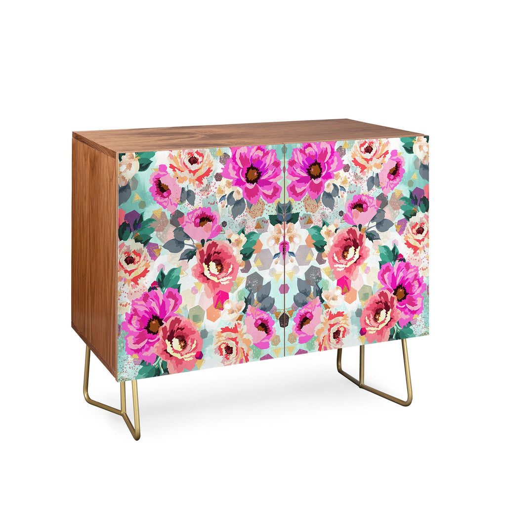 Marta Barragan Camarasa ABSTRACT GEOMETRICAL FLOWERS Credenza
