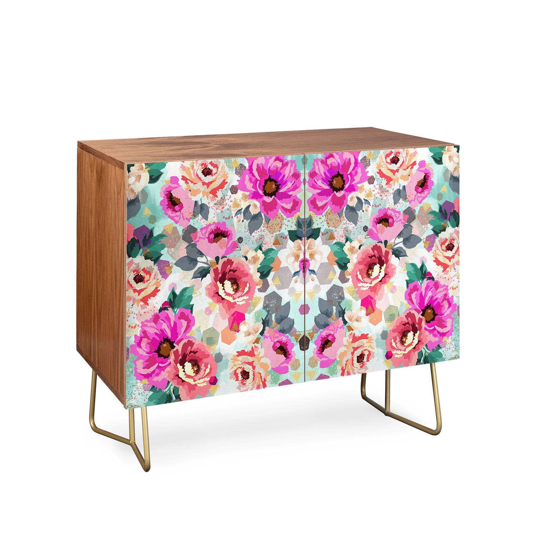 Marta Barragan Camarasa ABSTRACT GEOMETRICAL FLOWERS Credenza