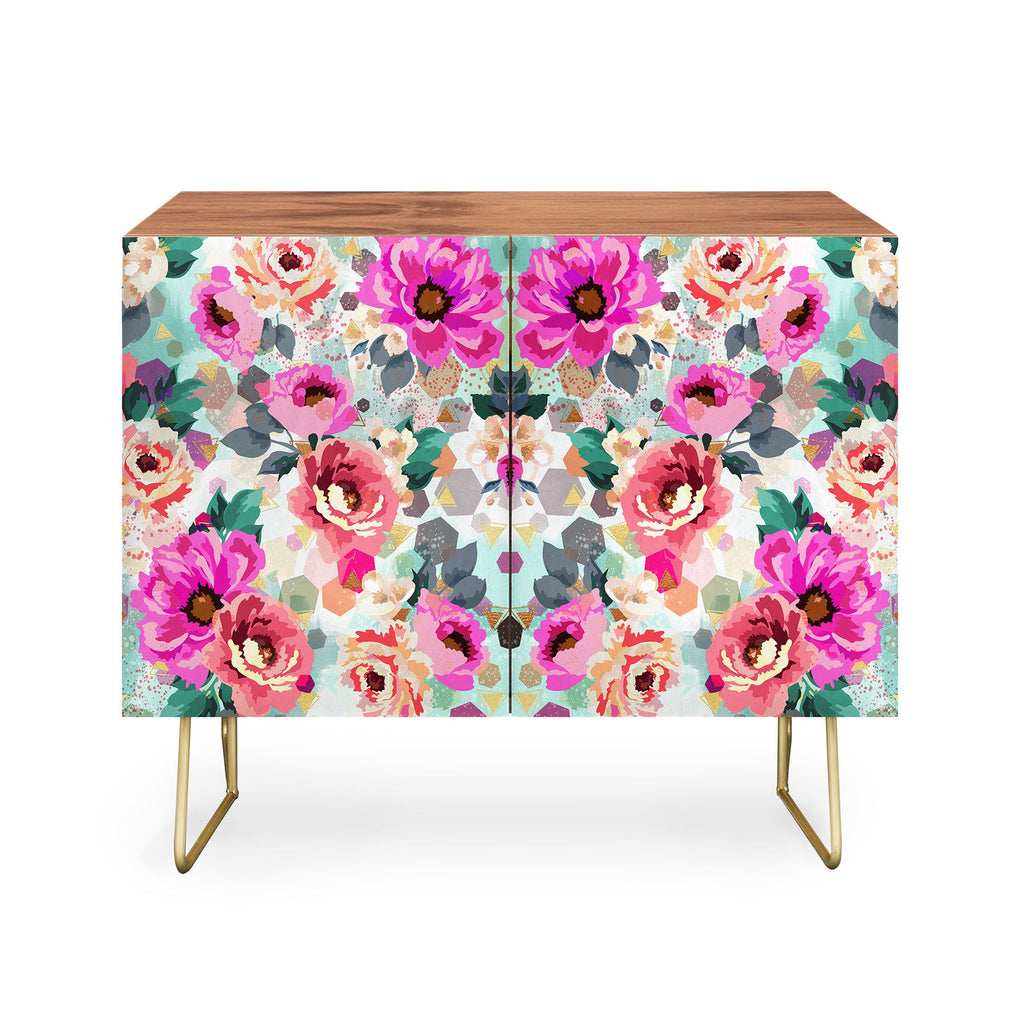 Marta Barragan Camarasa ABSTRACT GEOMETRICAL FLOWERS Credenza