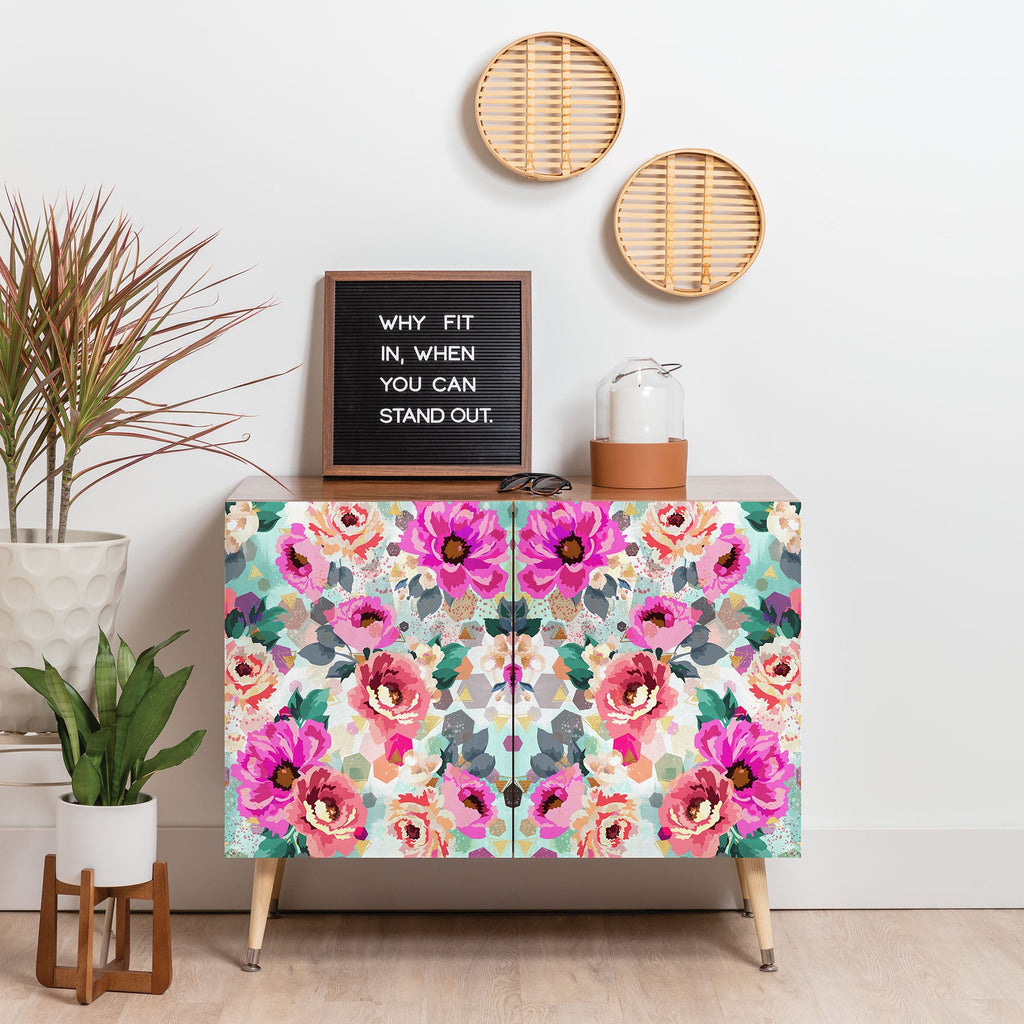 Marta Barragan Camarasa ABSTRACT GEOMETRICAL FLOWERS Credenza