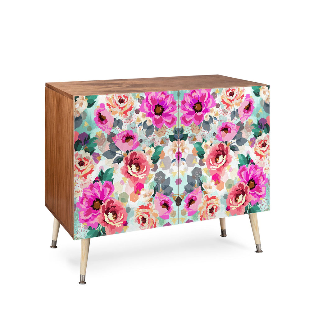 Marta Barragan Camarasa ABSTRACT GEOMETRICAL FLOWERS Credenza