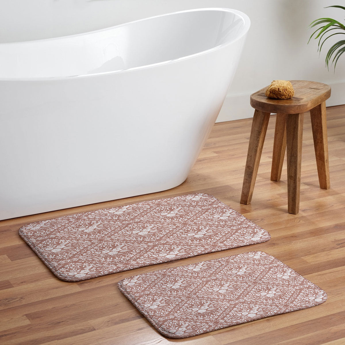 Marta Barragan Camarasa Antique Botanical Bliss Memory Foam Bath Mat