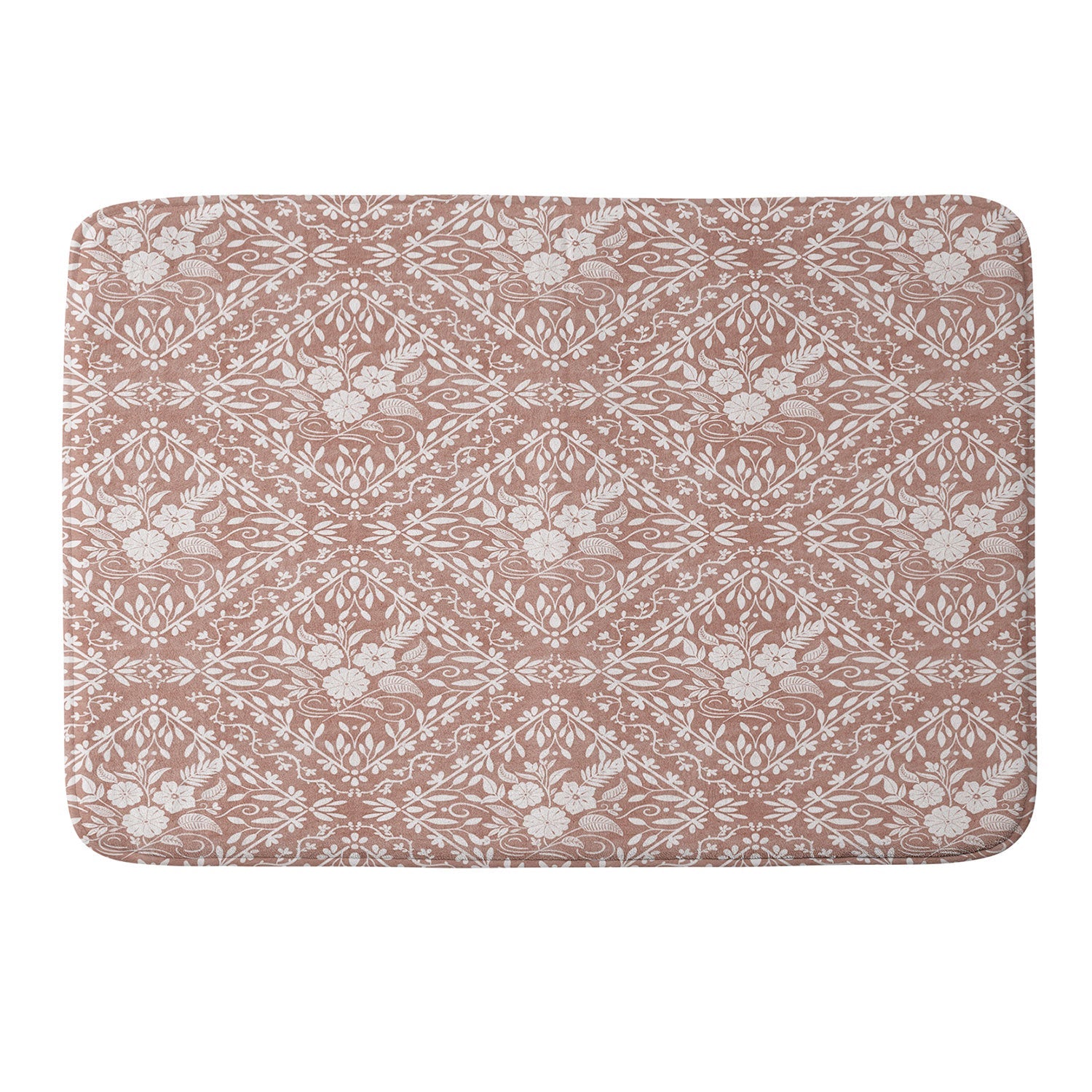 Marta Barragan Camarasa Antique Botanical Bliss Memory Foam Bath Mat