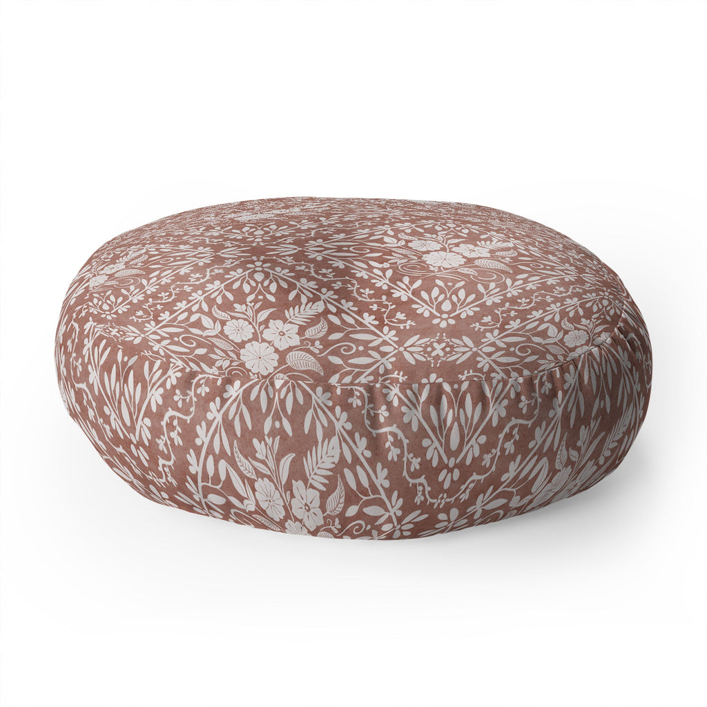 Marta Barragan Camarasa Antique Botanical Bliss Floor Pillow Round
