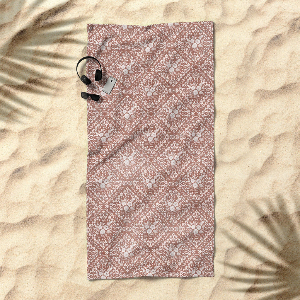 Marta Barragan Camarasa Antique Botanical Bliss Beach Towel