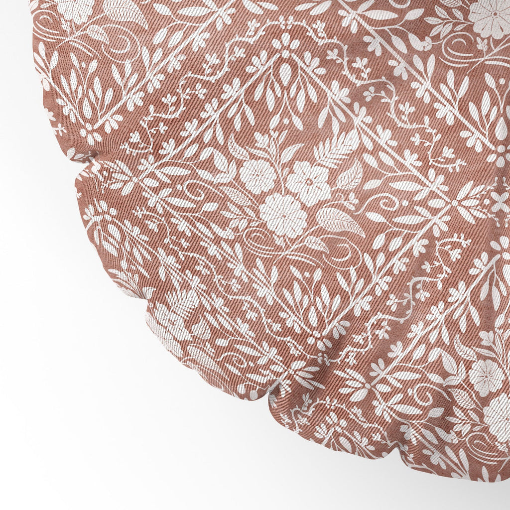 Marta Barragan Camarasa Antique Botanical Bliss Floor Pillow Round