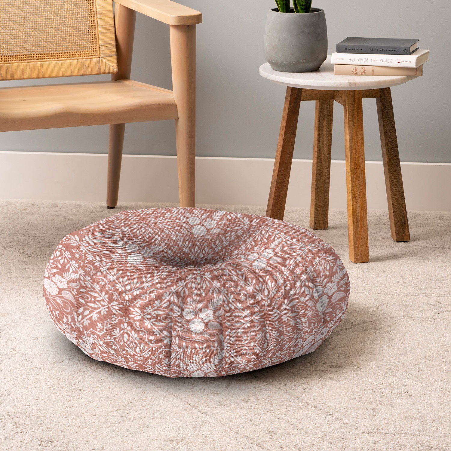 Marta Barragan Camarasa Antique Botanical Bliss Floor Pillow Round