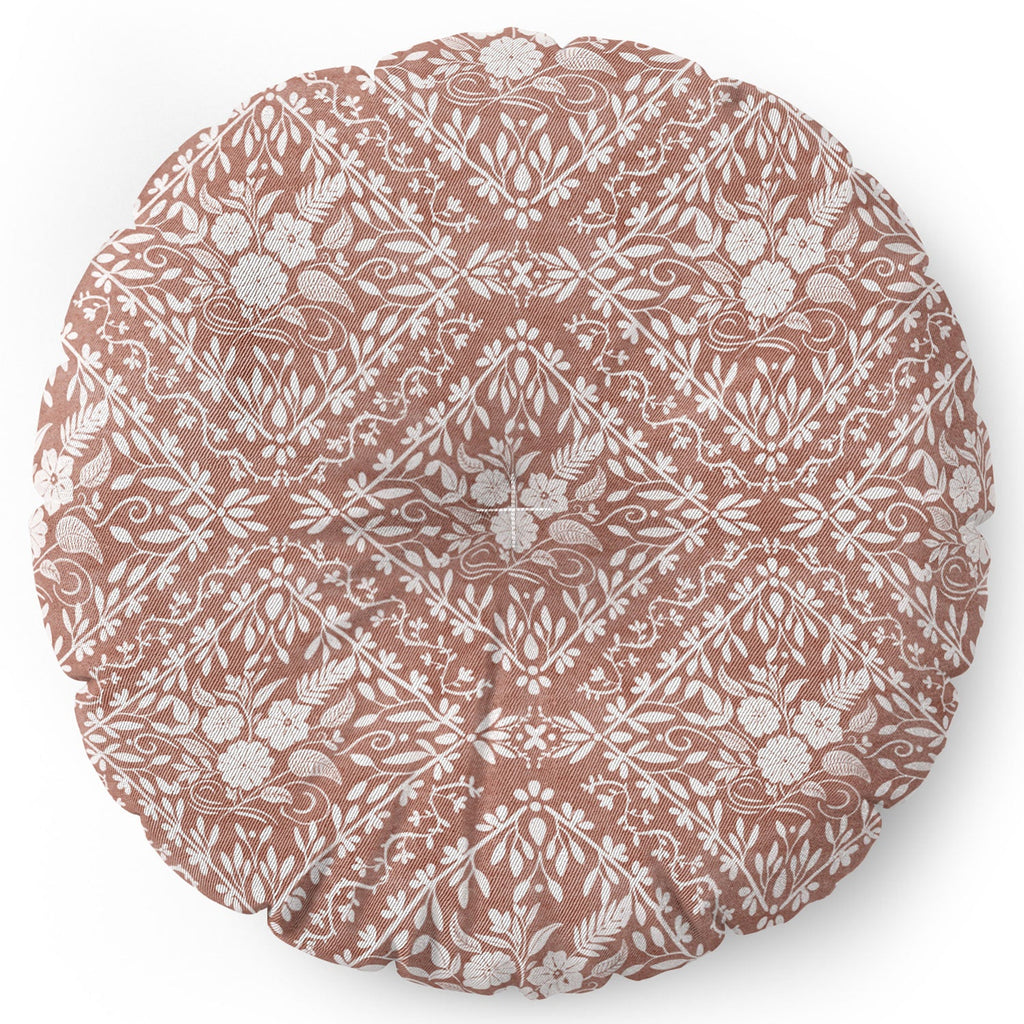Marta Barragan Camarasa Antique Botanical Bliss Floor Pillow Round