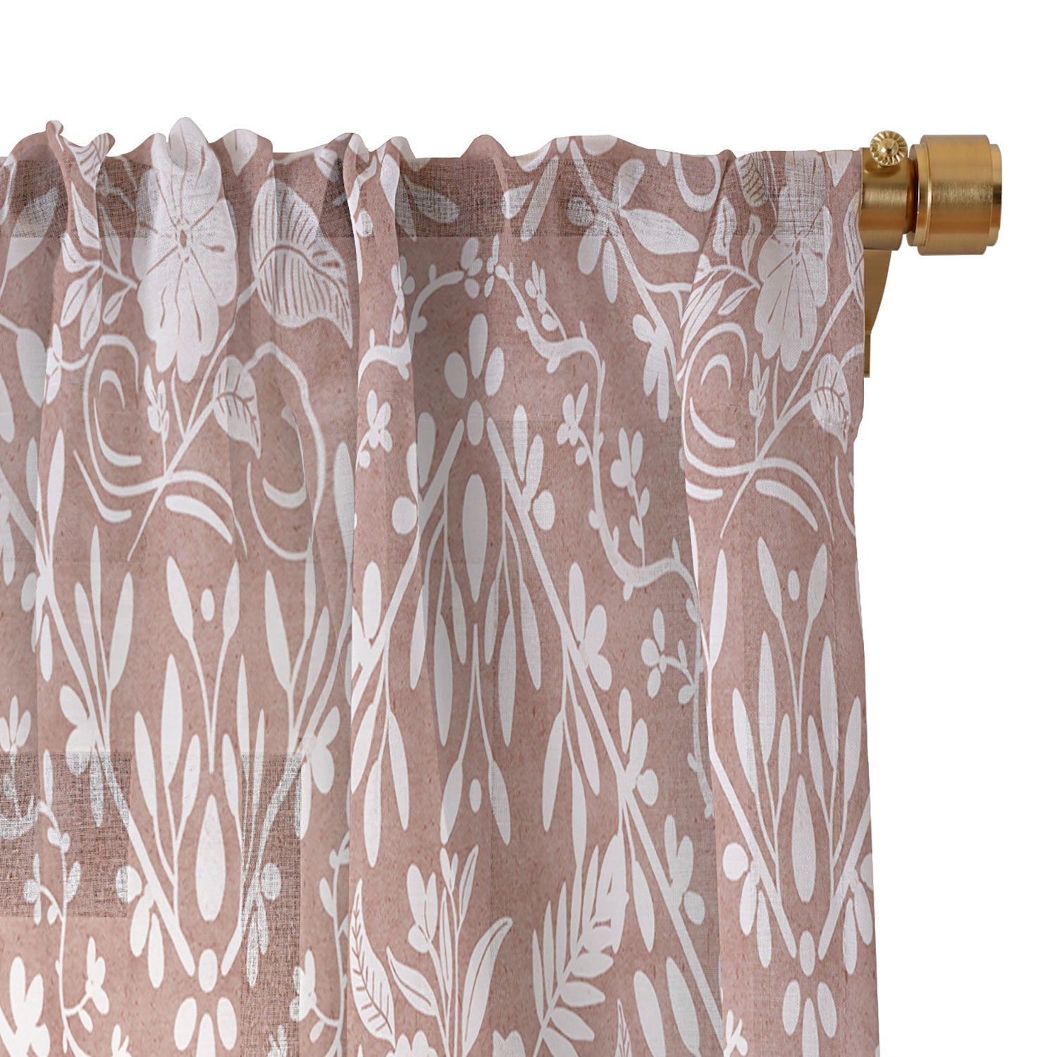 Marta Barragan Camarasa Antique Botanical Bliss Sheer Window Curtain
