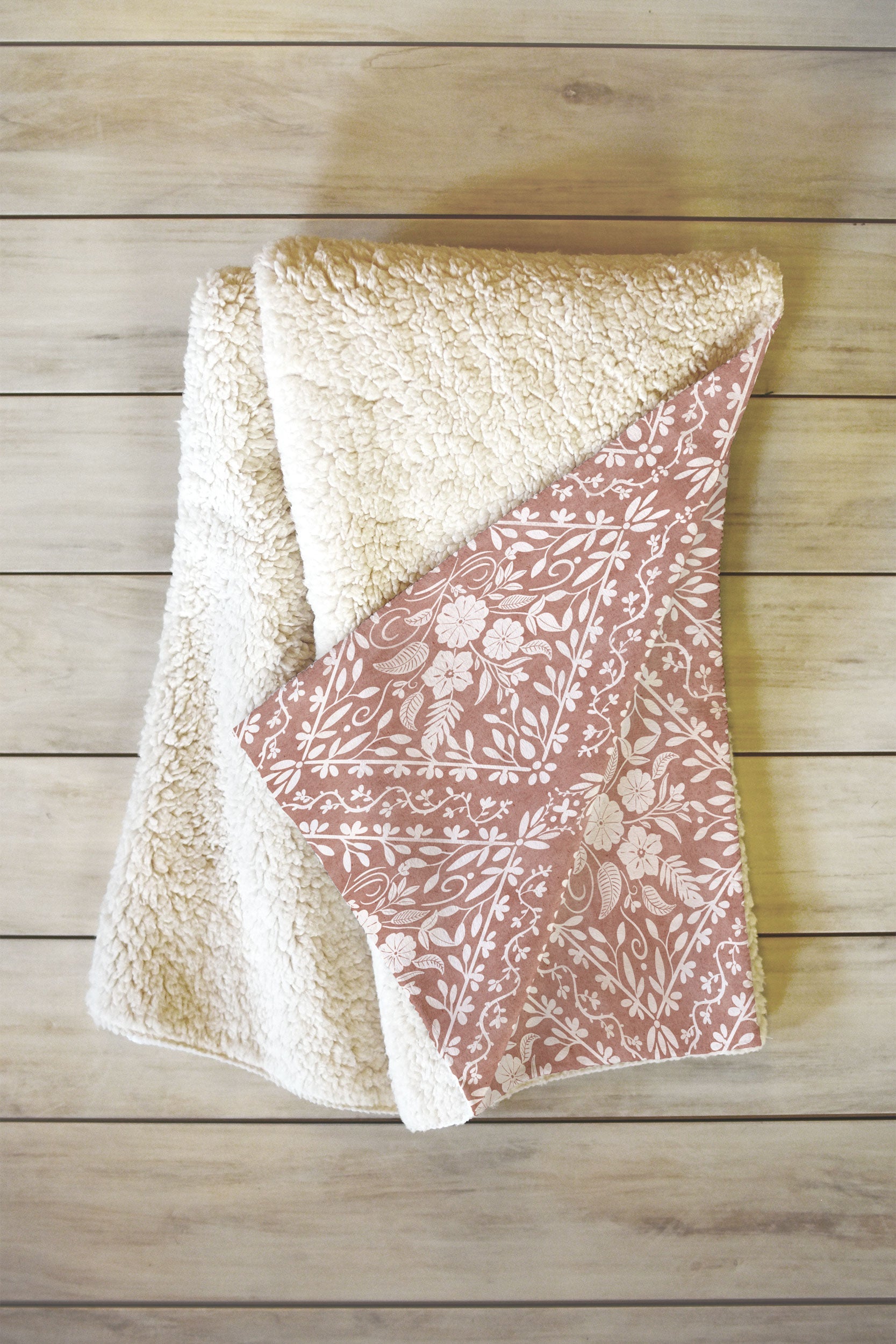 Marta Barragan Camarasa Antique Botanical Bliss Fleece Throw Blanket