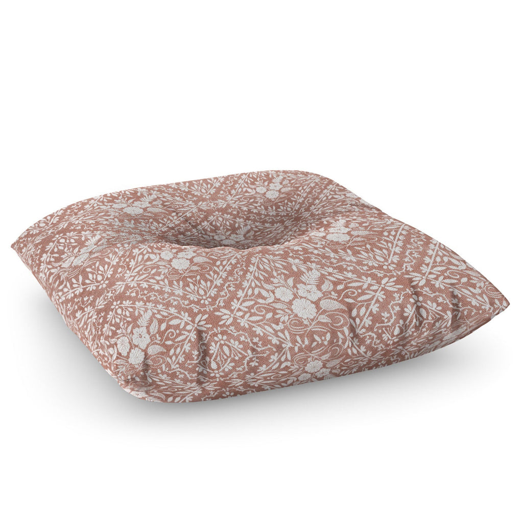 Marta Barragan Camarasa Antique Botanical Bliss Floor Pillow Square