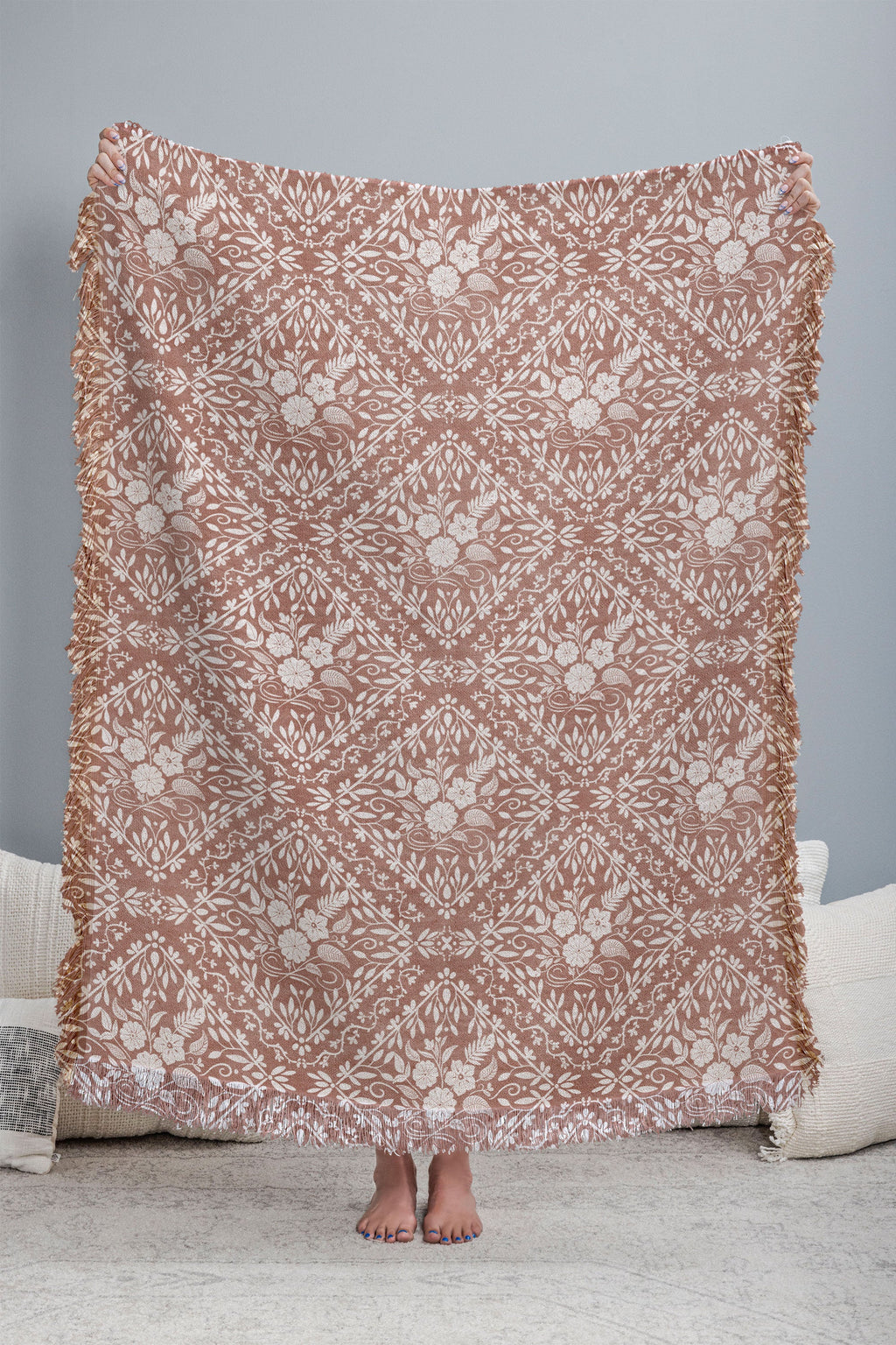 Marta Barragan Camarasa Antique Botanical Bliss Throw Blanket