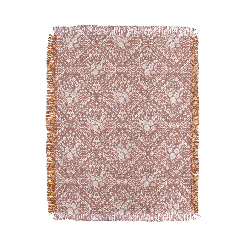 Marta Barragan Camarasa Antique Botanical Bliss Throw Blanket