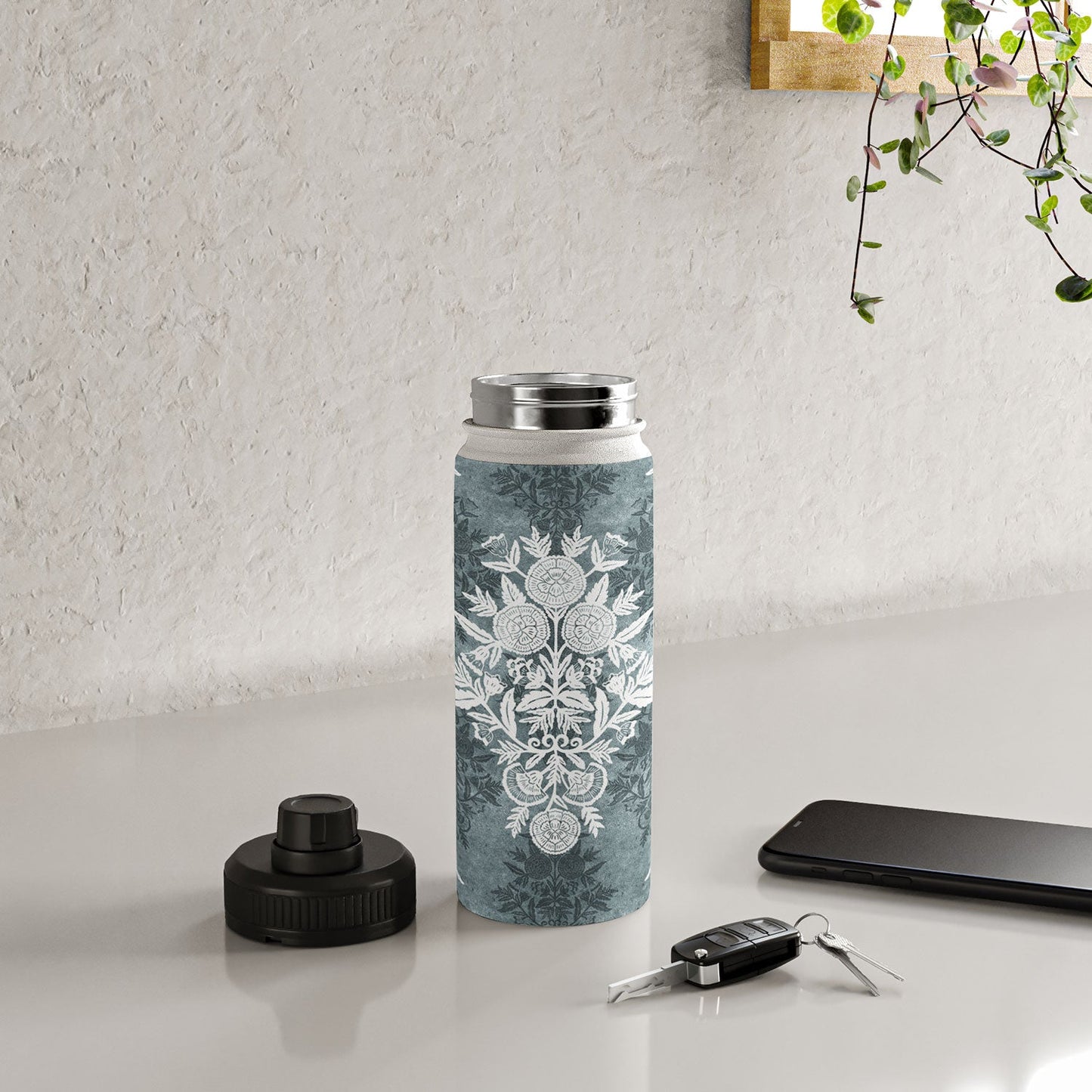 Marta Barragan Camarasa Antique Victorian Floral Water Bottle