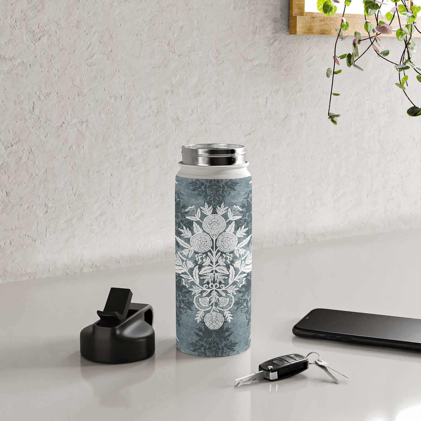 Marta Barragan Camarasa Antique Victorian Floral Water Bottle