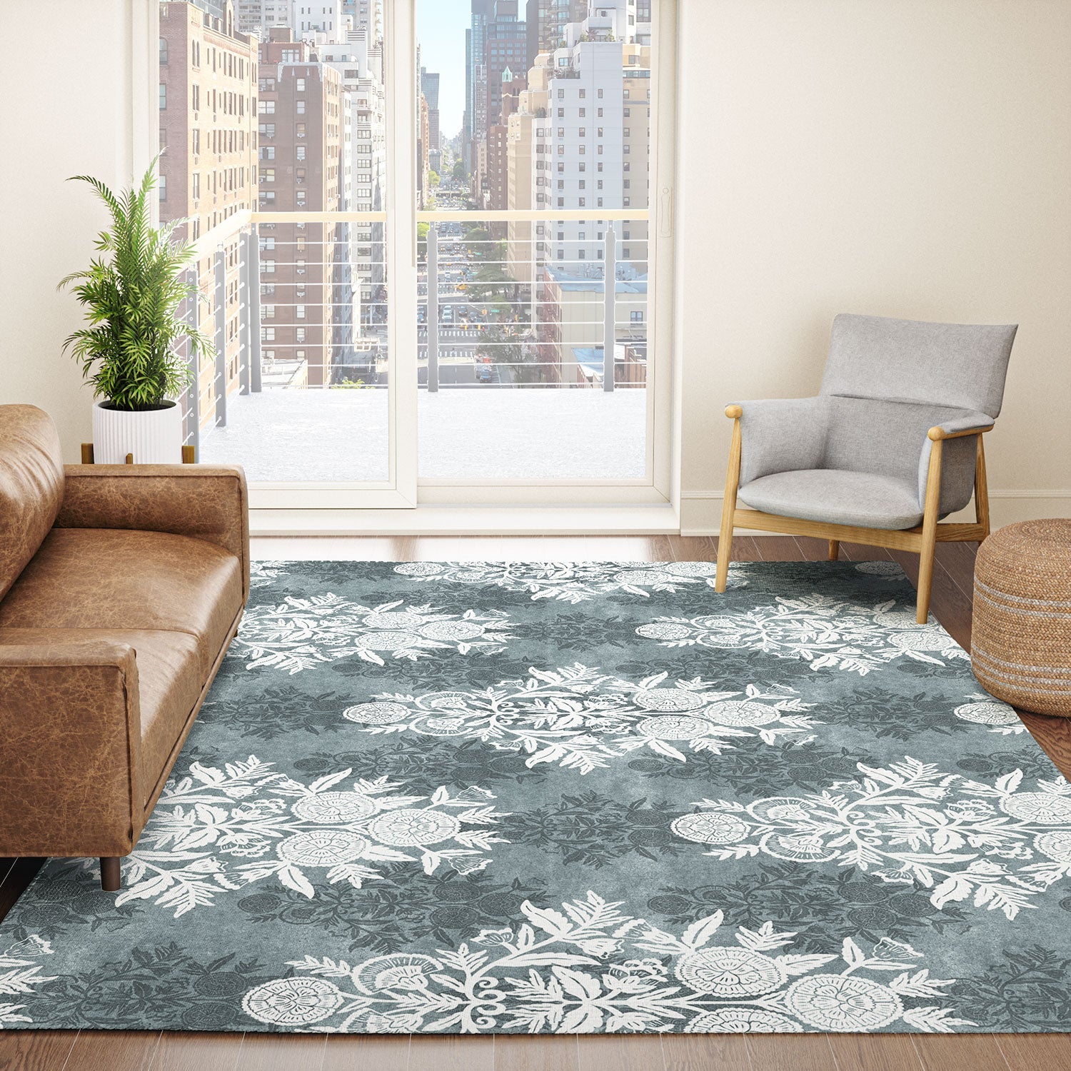 Marta Barragan Camarasa Antique Victorian Floral Area Rug