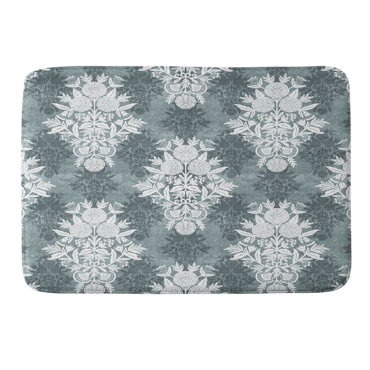 Marta Barragan Camarasa Antique Victorian Floral Memory Foam Bath Mat