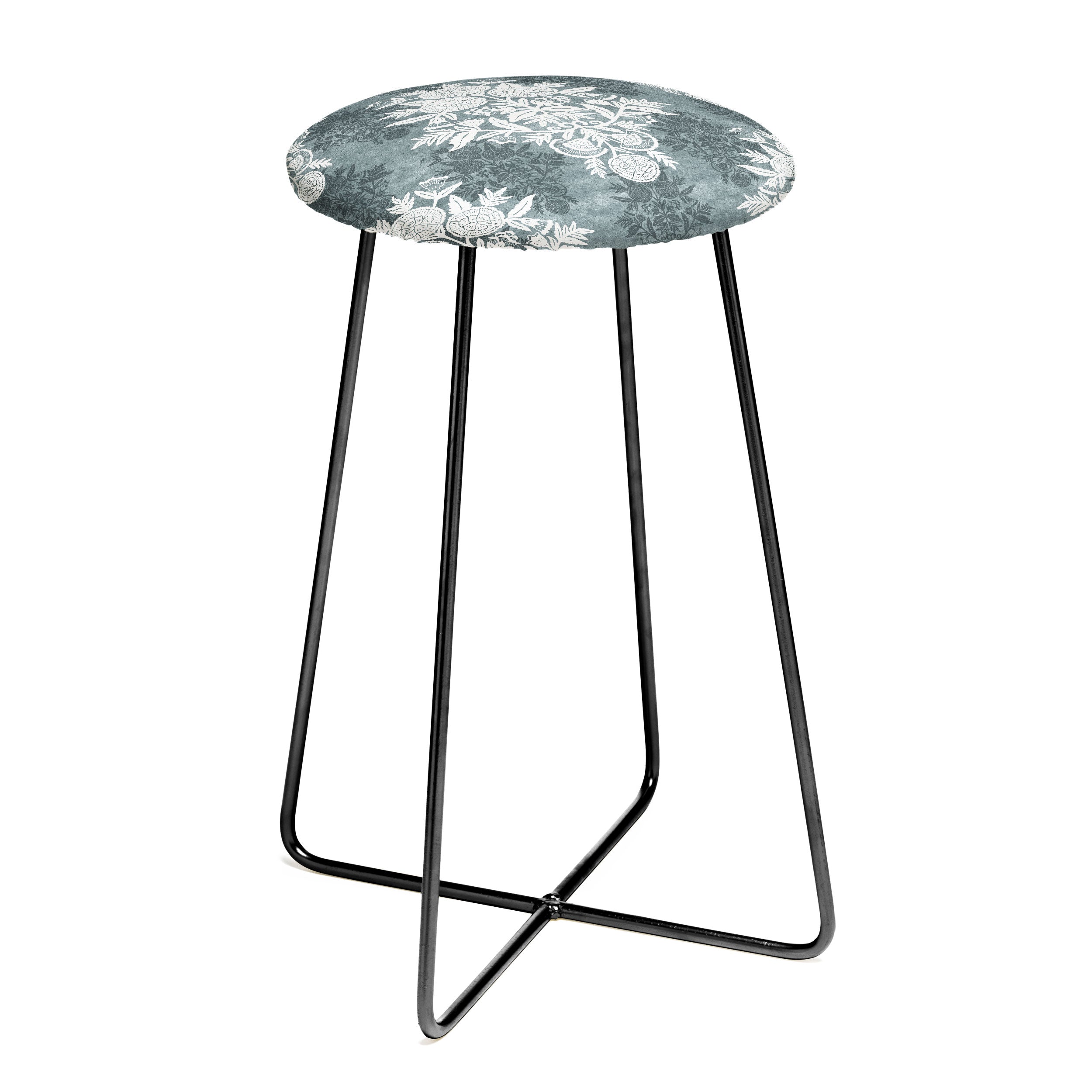 Marta Barragan Camarasa Antique Victorian Floral Counter Stool