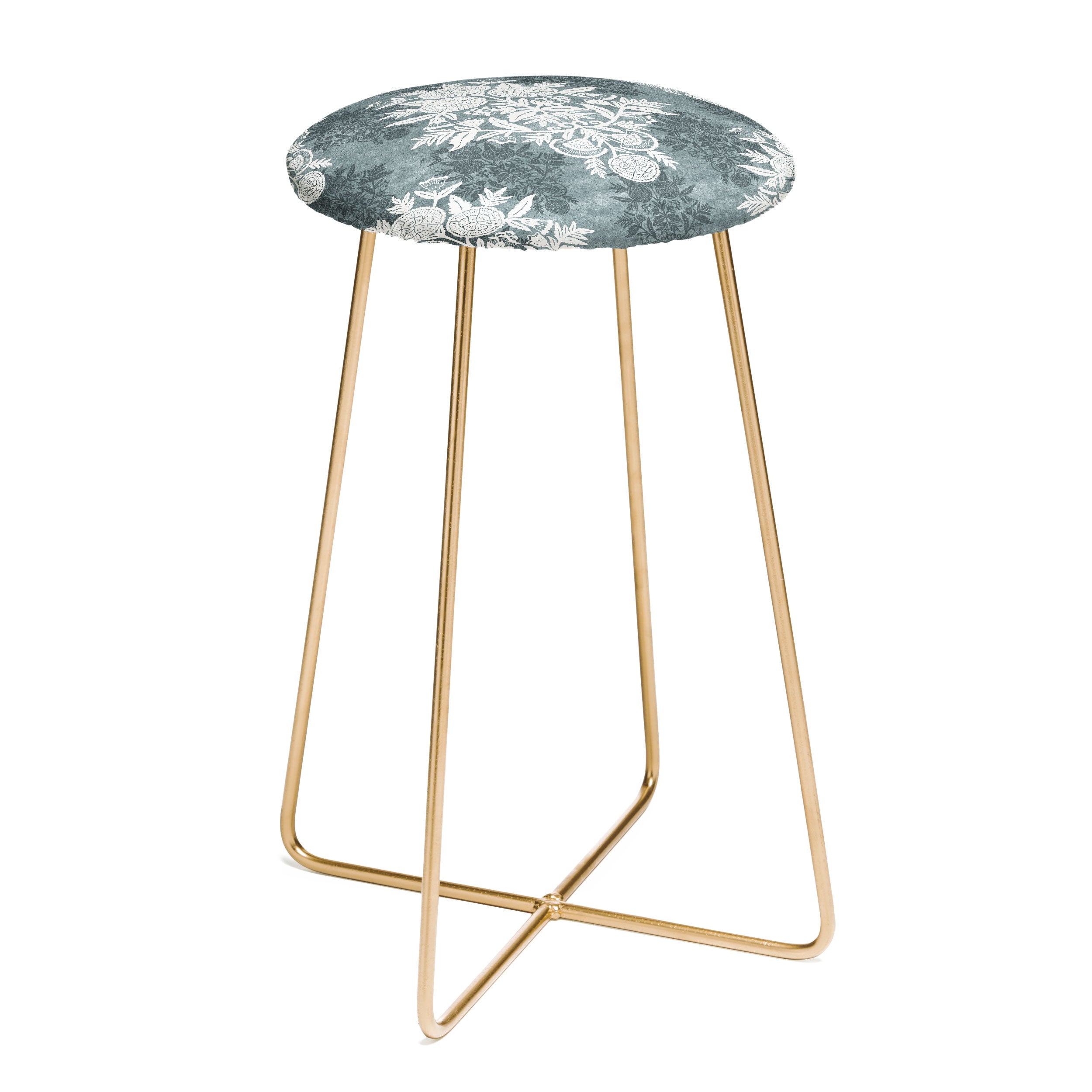 Marta Barragan Camarasa Antique Victorian Floral Counter Stool