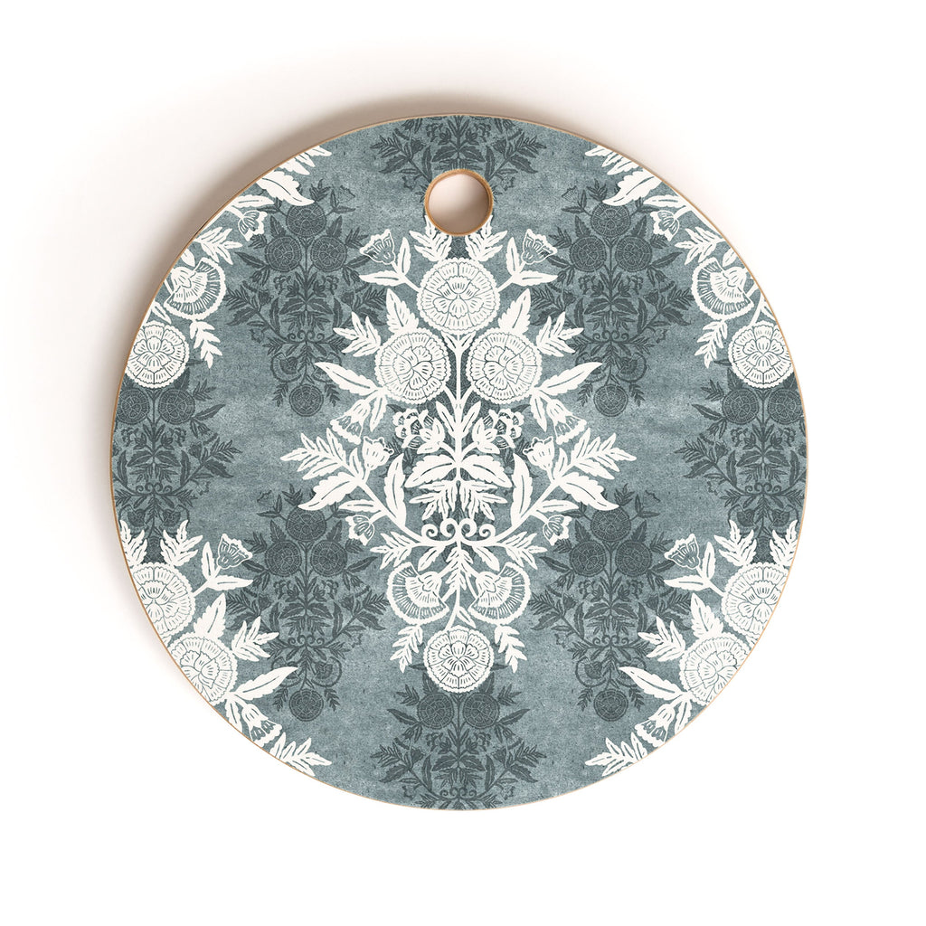Marta Barragan Camarasa Antique Victorian Floral Cutting Board Round