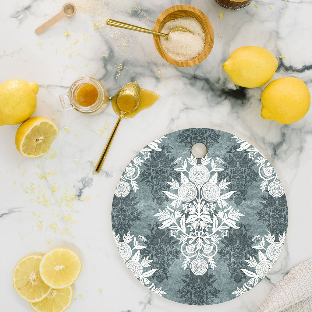 Marta Barragan Camarasa Antique Victorian Floral Cutting Board Round