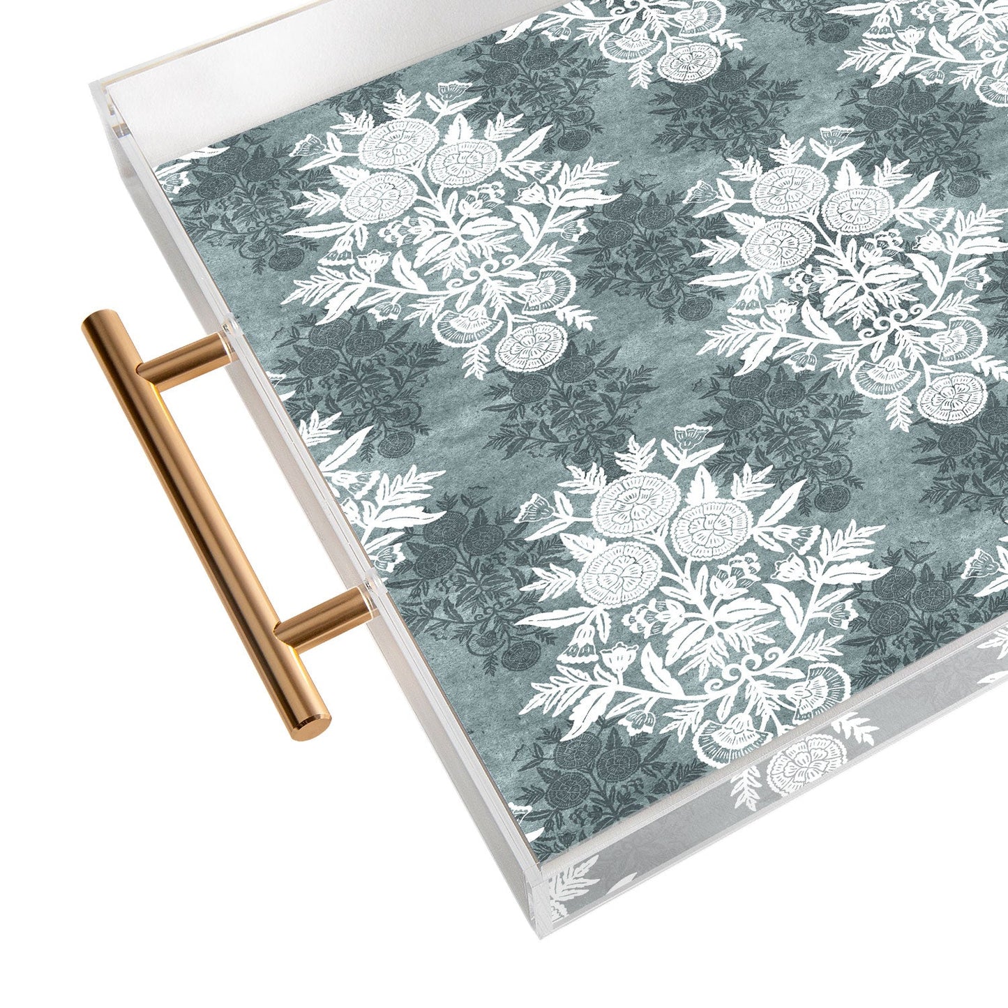 Marta Barragan Camarasa Antique Victorian Floral Acrylic Tray