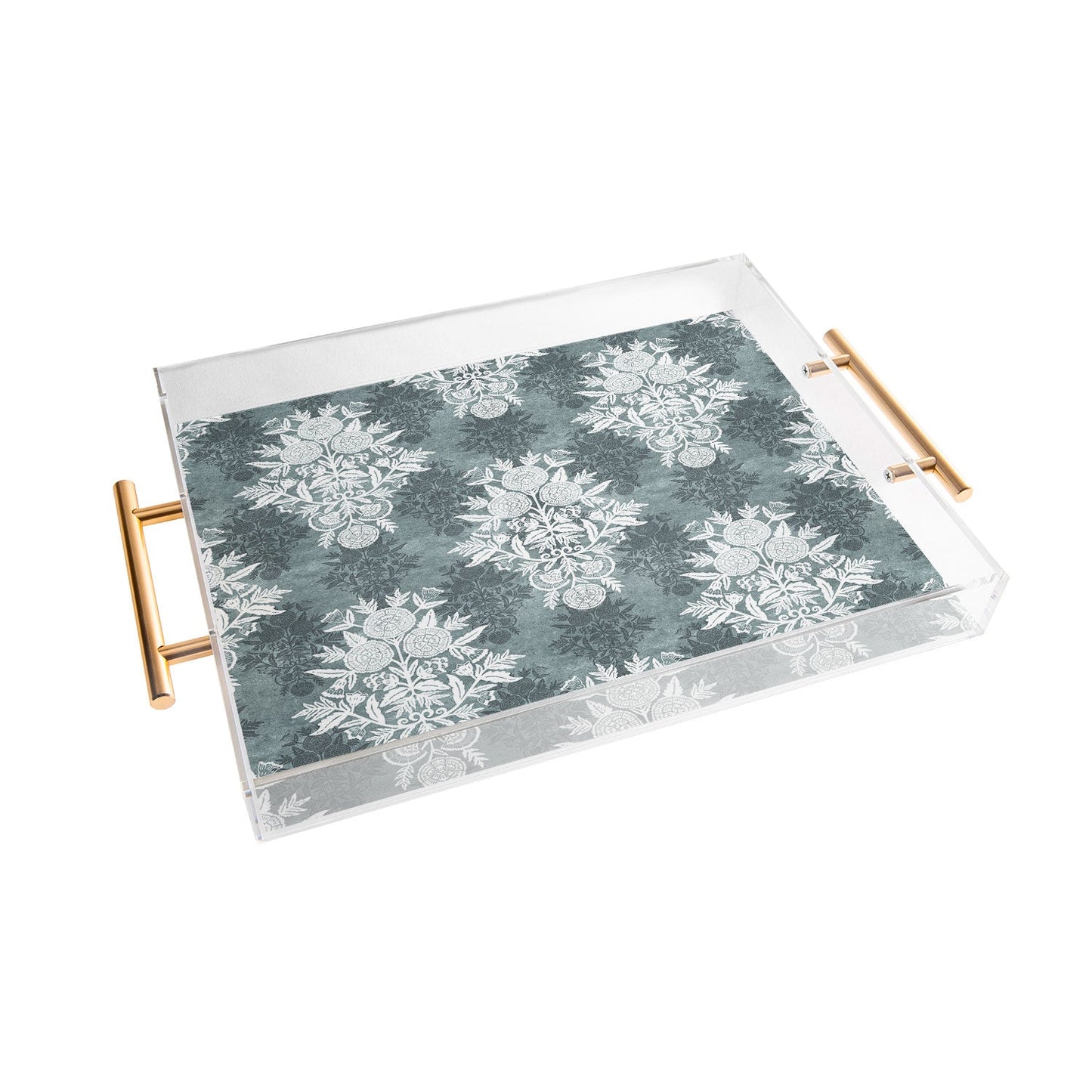 Marta Barragan Camarasa Antique Victorian Floral Acrylic Tray