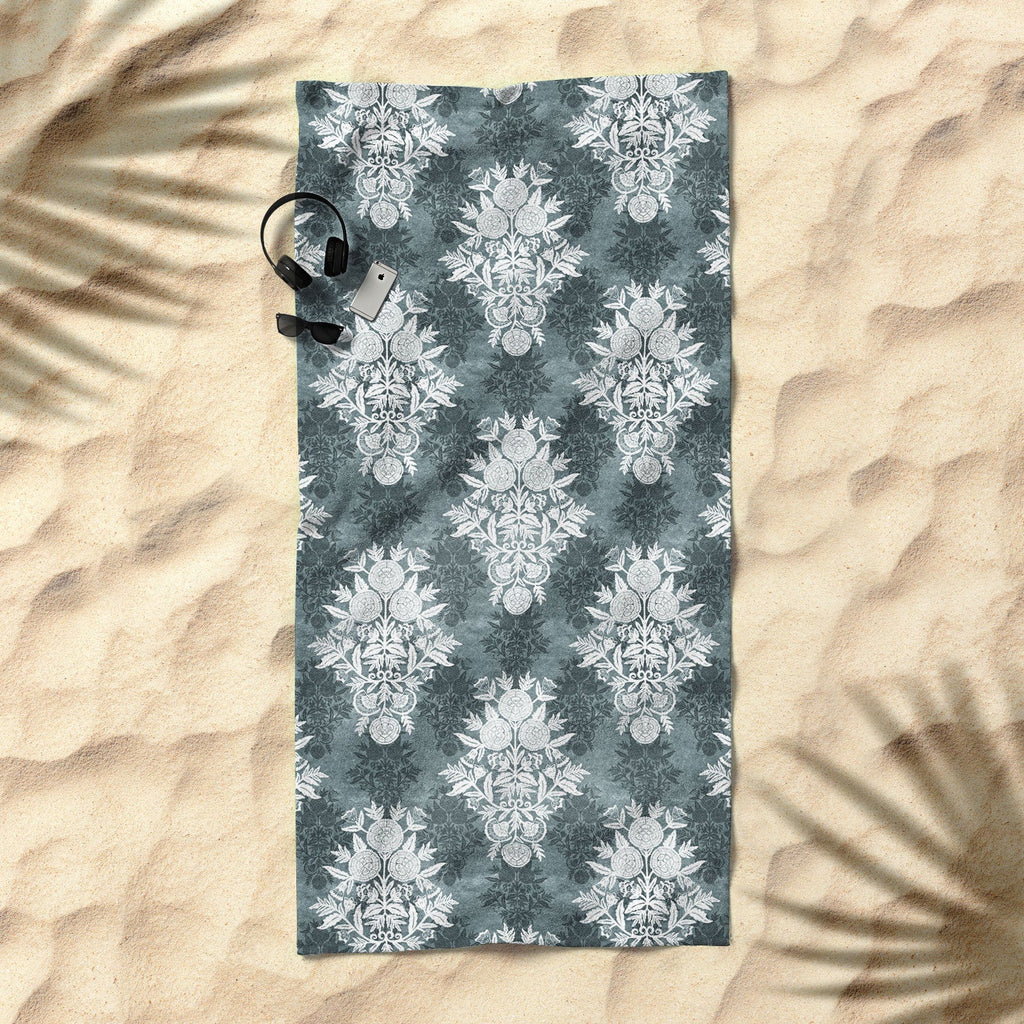 Marta Barragan Camarasa Antique Victorian Floral Beach Towel