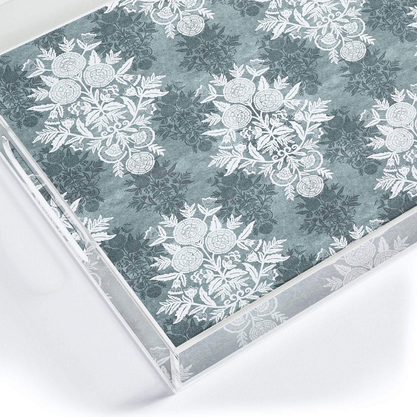 Marta Barragan Camarasa Antique Victorian Floral Acrylic Tray