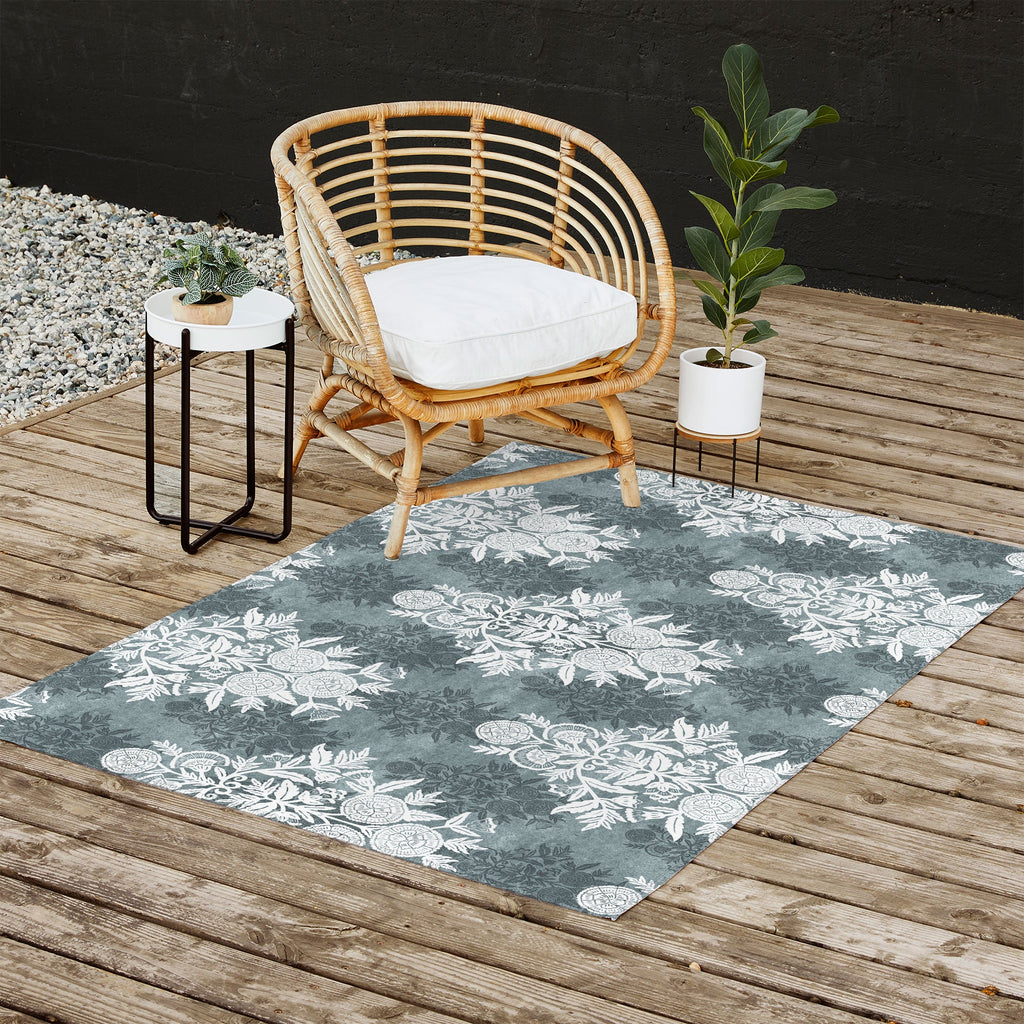 Marta Barragan Camarasa Antique Victorian Floral Outdoor Rug