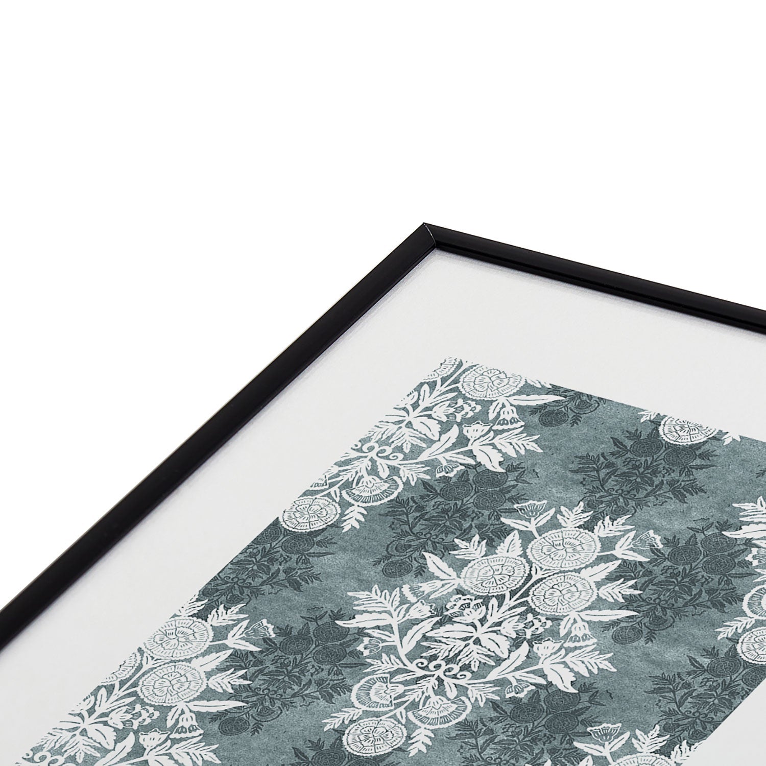 Marta Barragan Camarasa Antique Victorian Floral Metal Framed Art Print