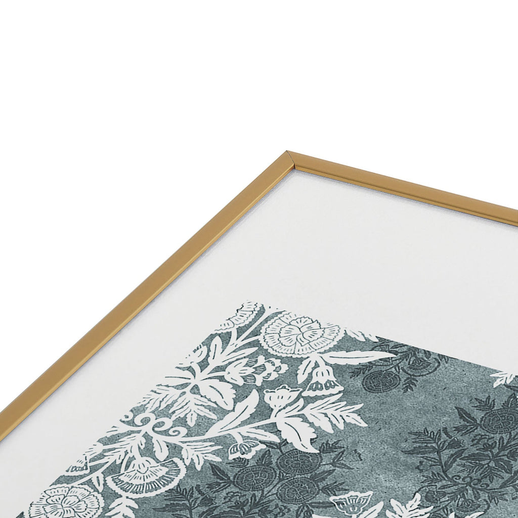 Marta Barragan Camarasa Antique Victorian Floral Metal Framed Art Print