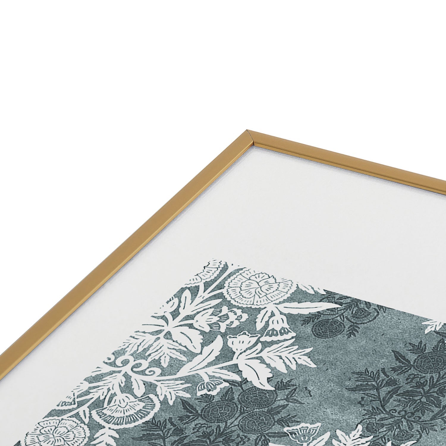 Marta Barragan Camarasa Antique Victorian Floral Metal Framed Art Print