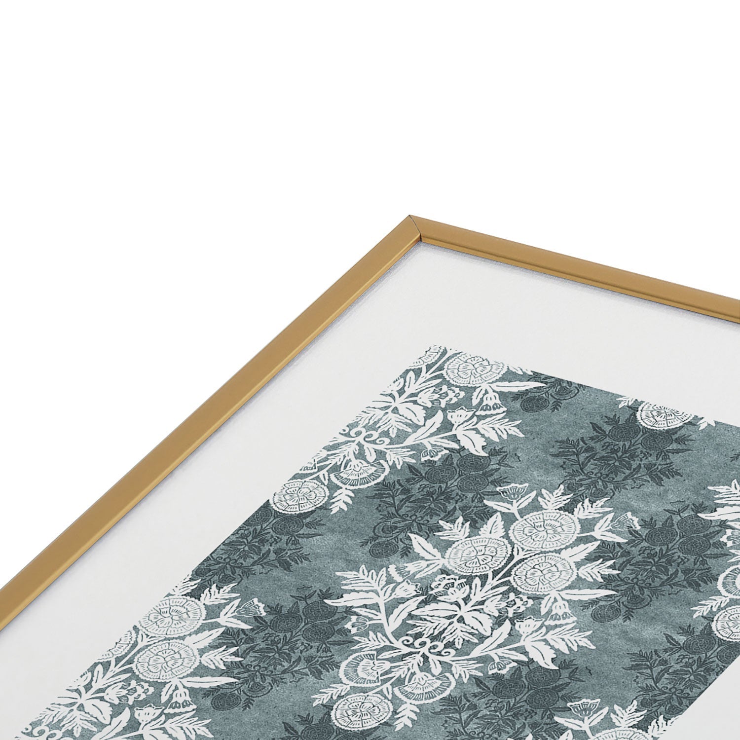 Marta Barragan Camarasa Antique Victorian Floral Metal Framed Art Print
