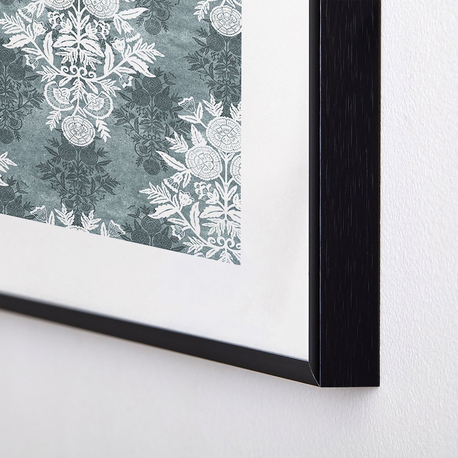 Marta Barragan Camarasa Antique Victorian Floral Metal Framed Art Print