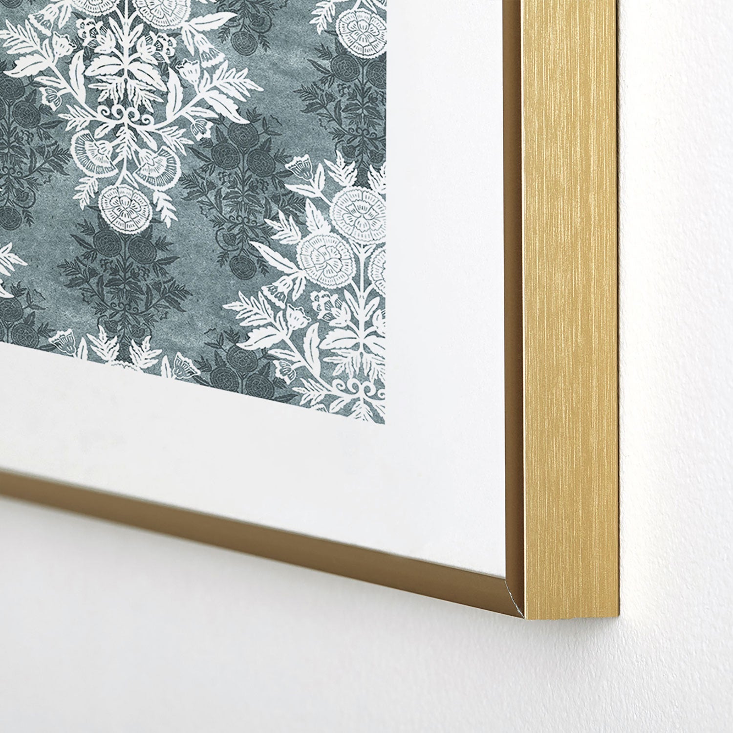 Marta Barragan Camarasa Antique Victorian Floral Metal Framed Art Print