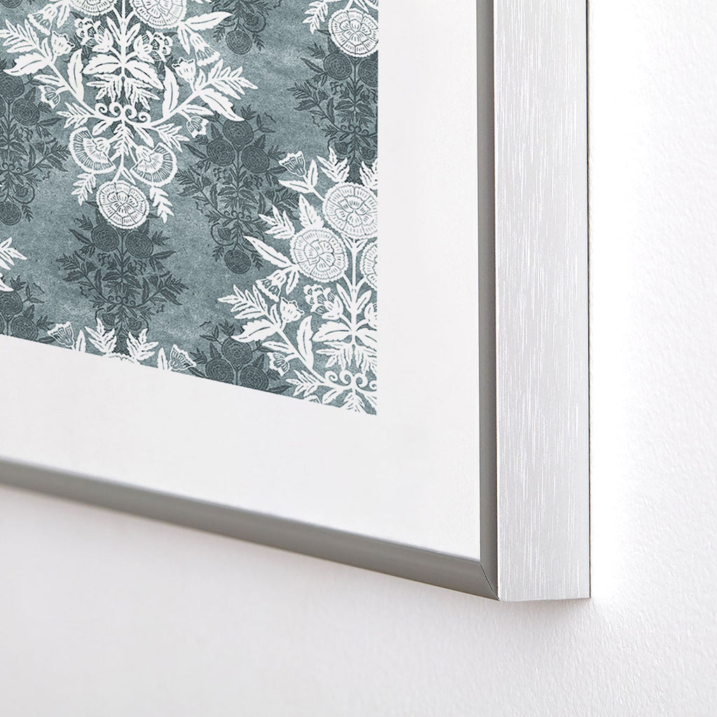 Marta Barragan Camarasa Antique Victorian Floral Metal Framed Art Print
