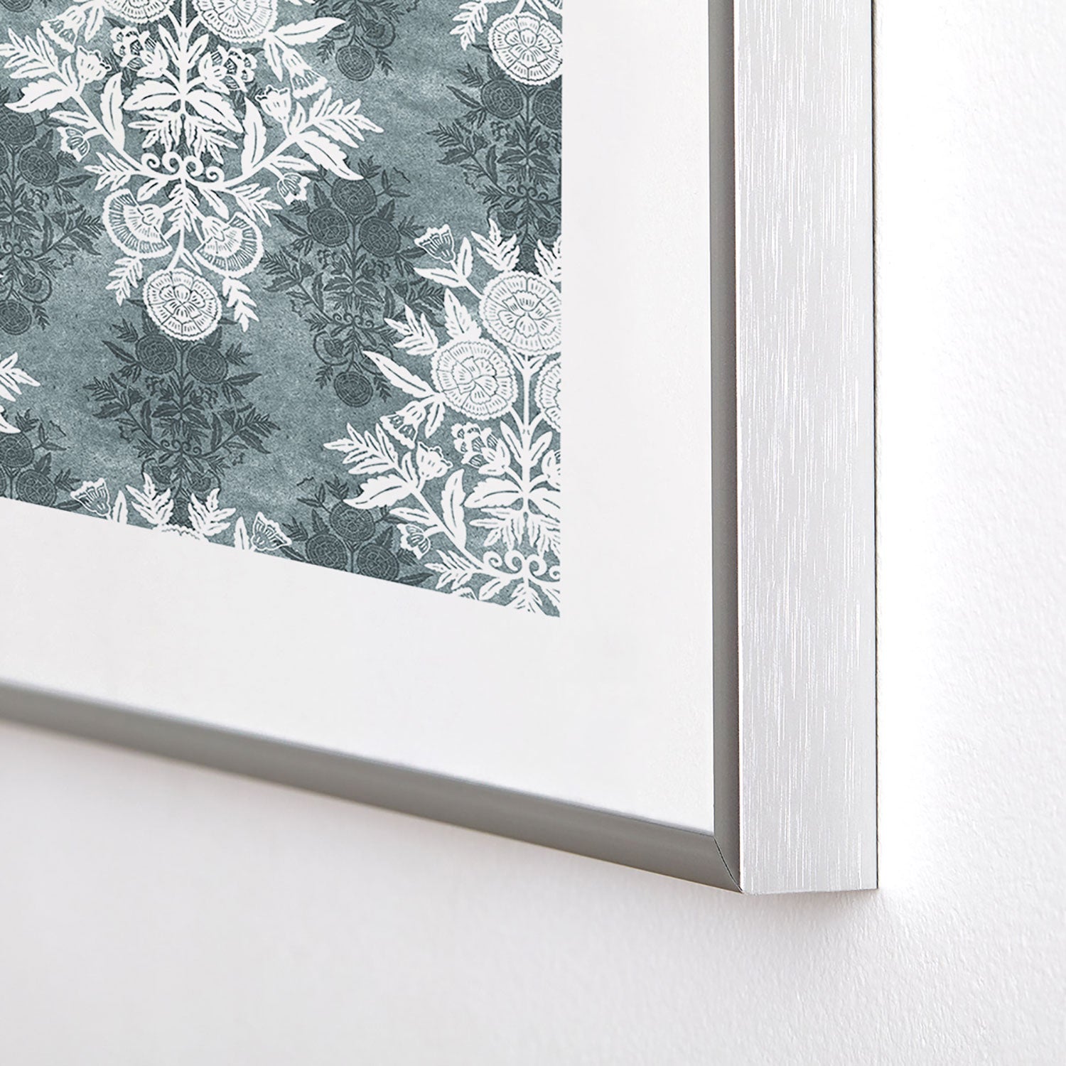 Marta Barragan Camarasa Antique Victorian Floral Metal Framed Art Print