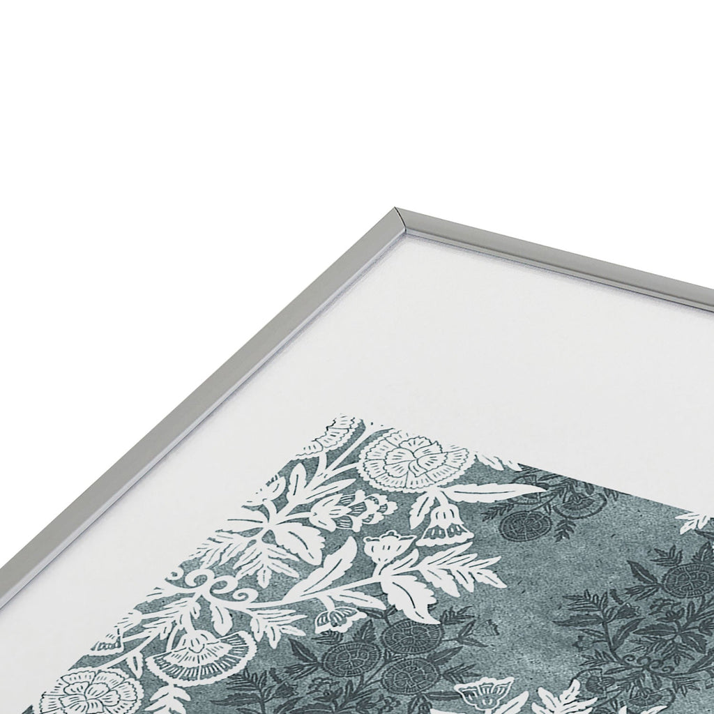 Marta Barragan Camarasa Antique Victorian Floral Metal Framed Art Print