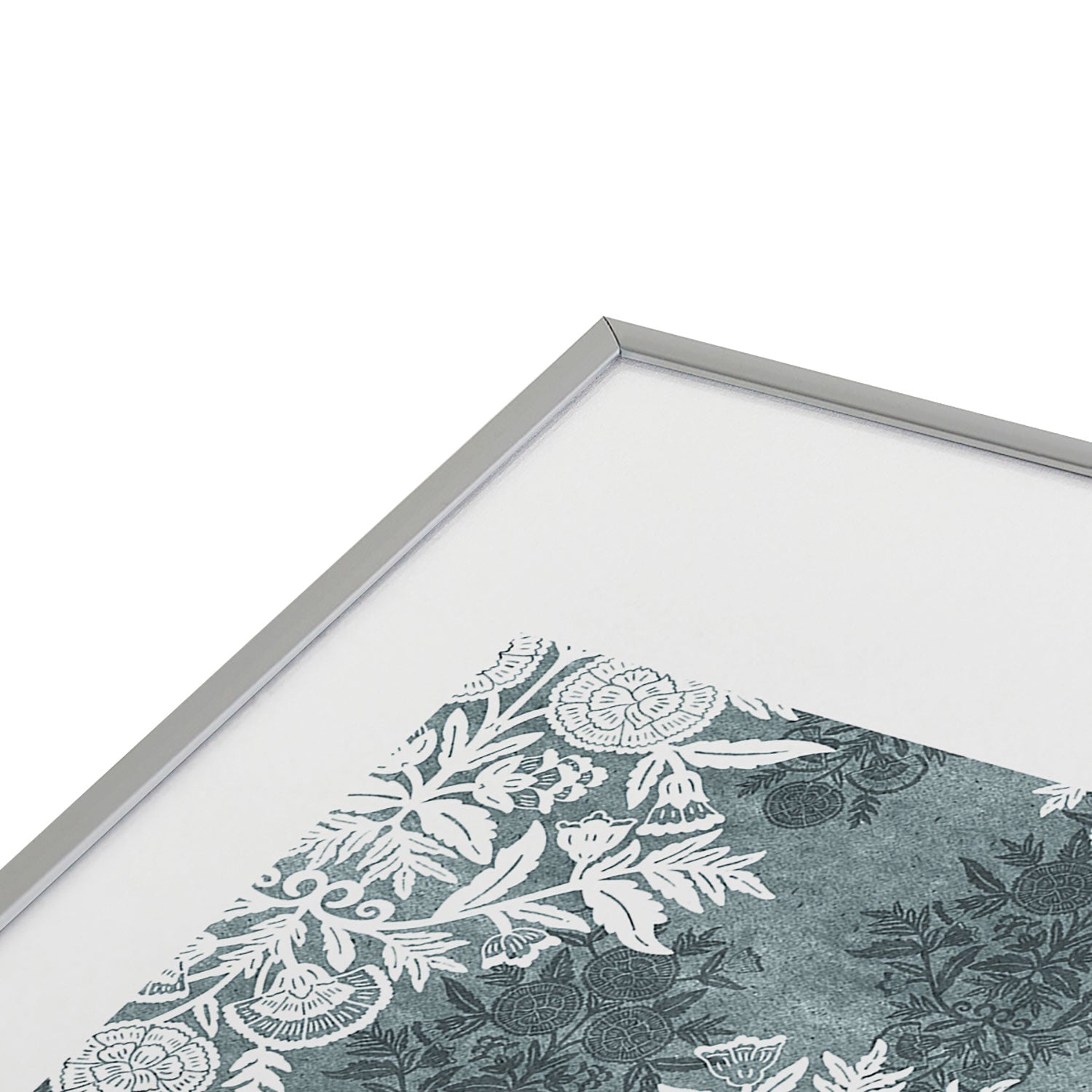 Marta Barragan Camarasa Antique Victorian Floral Metal Framed Art Print
